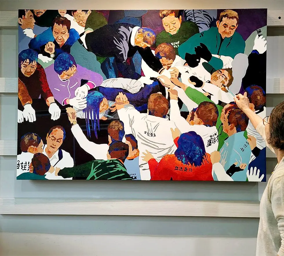 林桂華紐約首展 「想打架嗎？來啊」 對話自由人生