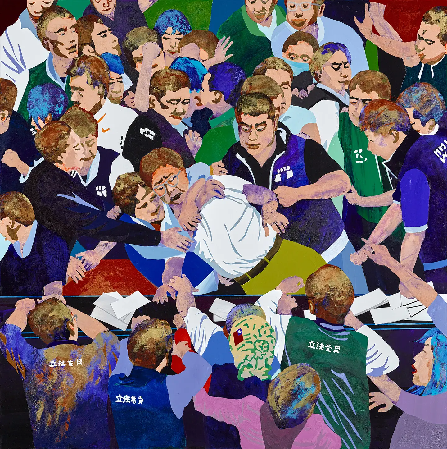 Artwork "Let’s Have a Fight, OK" by Lin Kuei-Hua, exhibited in New York 2025